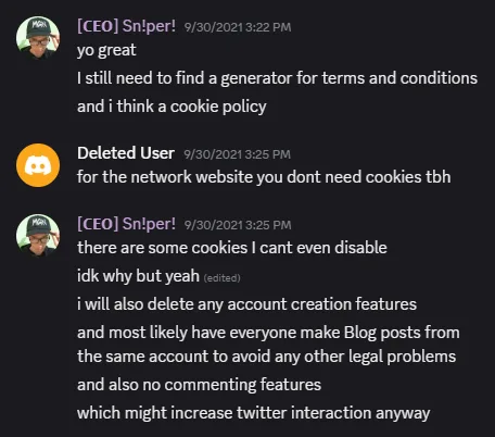 Sniper talking about a network website in 2021