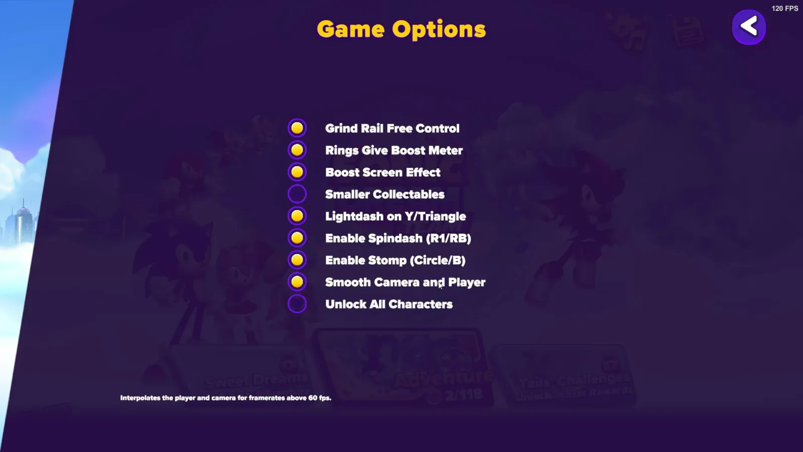 Sonic Dream Team new port new options